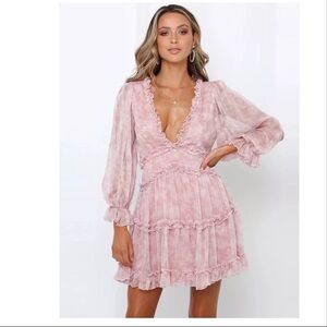 Ruffled Chiffon Boho Holiday Summer V-Neck Long Sleeve Women Backless Sexy party